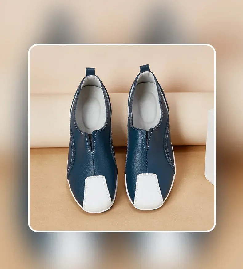 Genuine Leather Women 2024 Spring Autumn Slip-on Casual Flats Woman Fashion Loafer Ladies Shoes atos Mujer_voghion.com