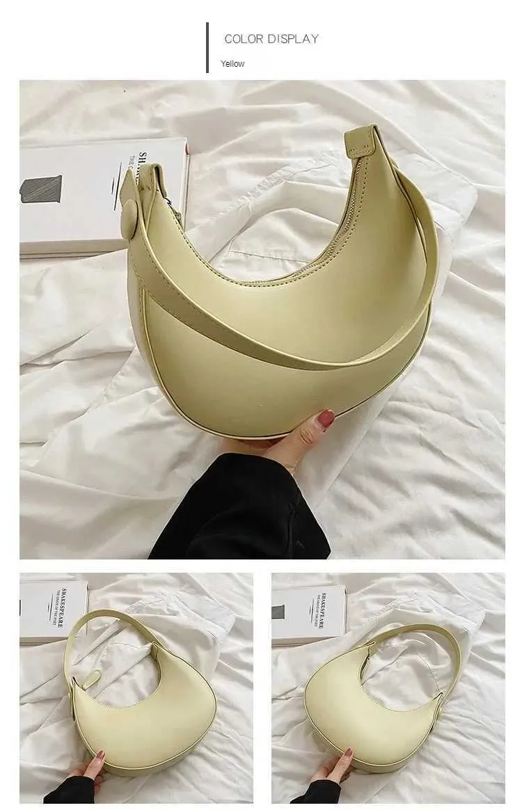 Fashion Armpit Bags For Women Cute Half Crescent Leather PU Purses And Handbags Designer Shoulder Bag Small Hand_voghion.com