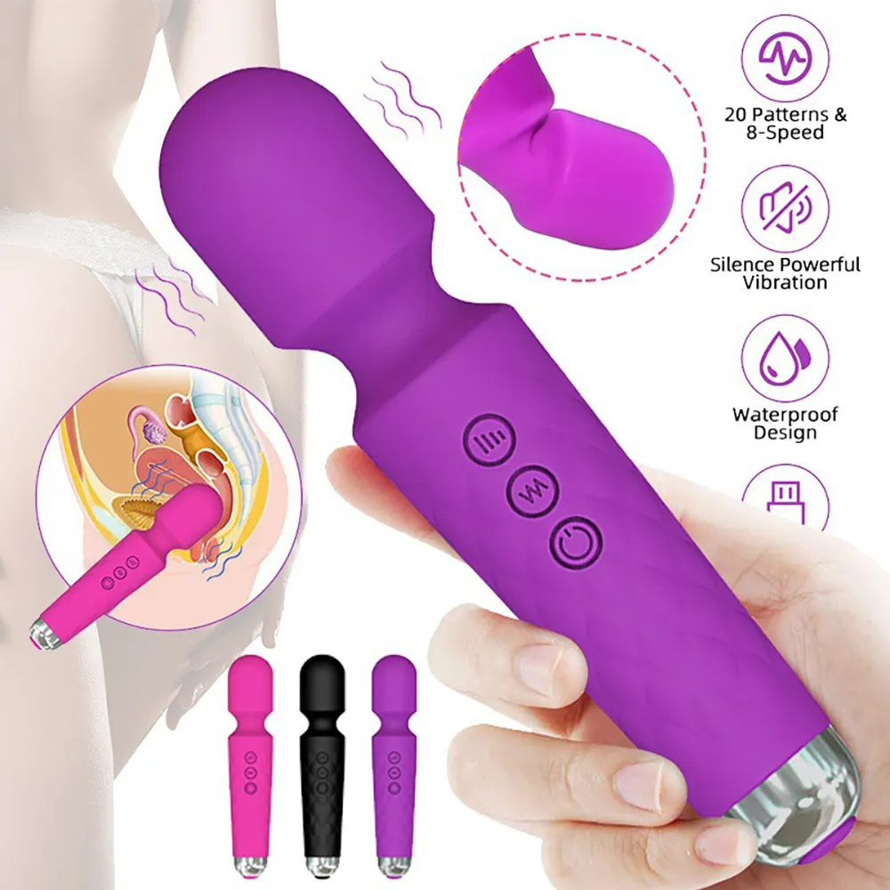 Vibrátorok Szexjátékok 20 Sebességű Vibrátorok Női Felnőtteknek 18 AV Stick Vibrátor Női Maszturbátorok Egzotikus Access_voghion.com