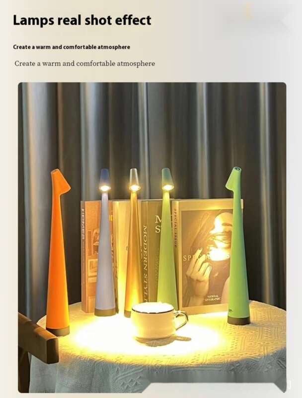 Neues Umgebungsnachtlicht, Lampe, Ins-Stil, leichter Luxus, einfache, hochfüßige, über USB wiederaufladbare Schlafzimmerdekoration, Auge_voghion.com