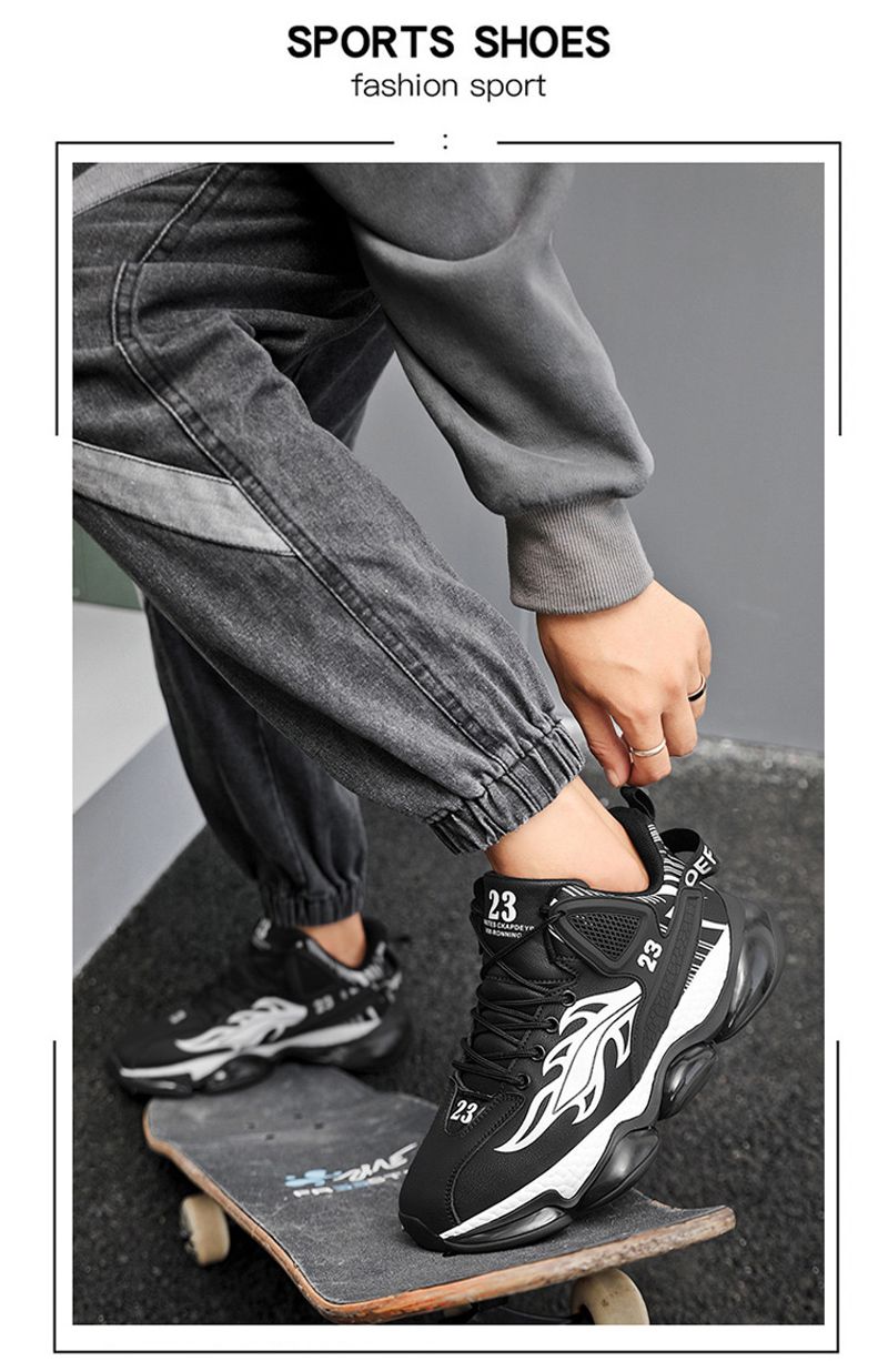 High top sneakers van leer voor heren en dames schoenen_voghion.com