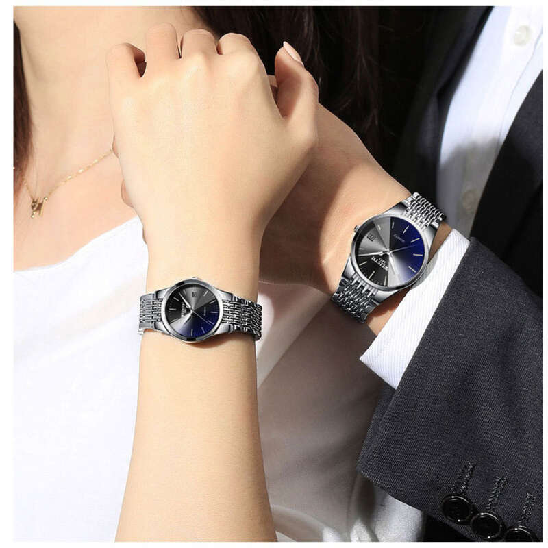 Orologio da uomo alla moda da coppia di marchi svizzeri, sensazione di alta qualità, versione coreana impermeabile_voghion.com