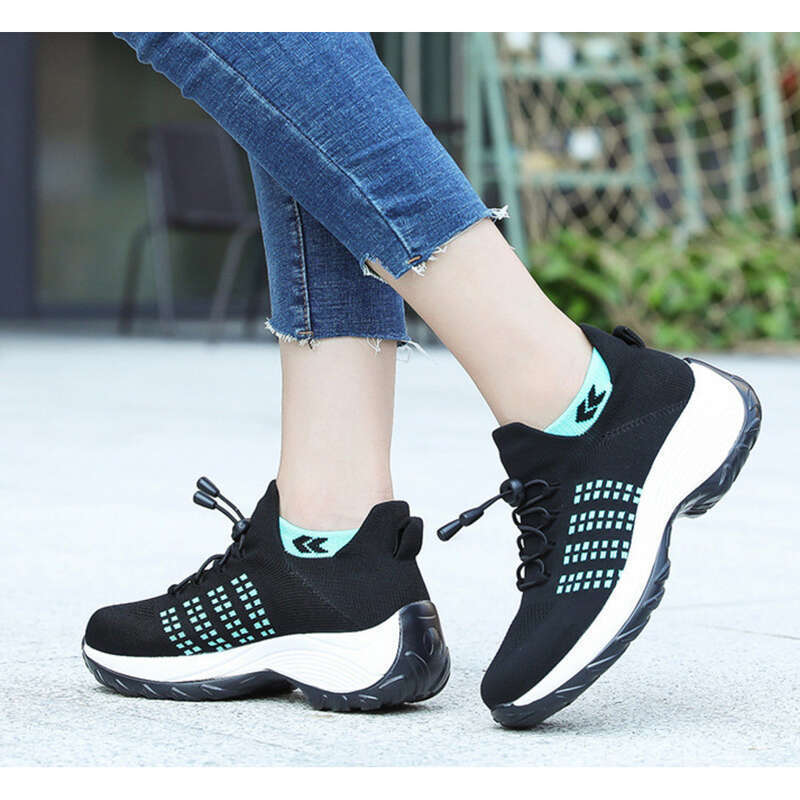 Calzini oversize traspiranti casual da donna in rete intrecciata, scarpe leggere e versatili con suola spessa, incollate a freddo_voghion.com