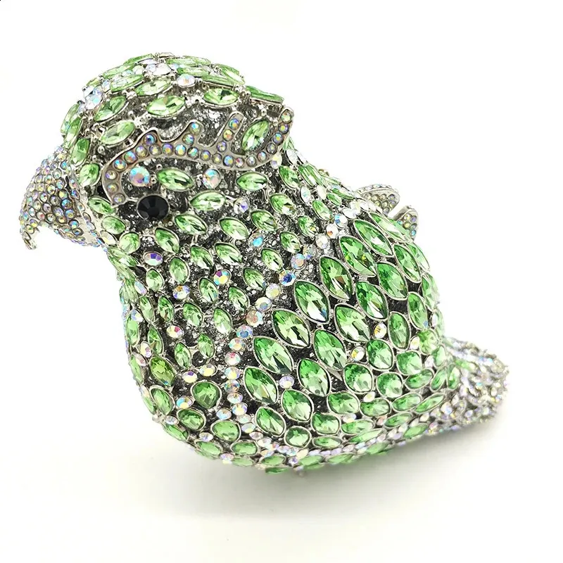 Ladies handbag Bridal wedding women evening party bag dias bird parrot clutches elegant crystal purse 240731_voghion.com