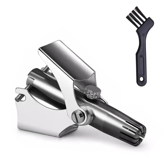 Tagliacapelli per uomo in acciaio inox, tagliacapelli manuale per naso, rasoio Vibrissa, lavabile, portatile, tagliacapelli per naso e orecchie_voghion.com