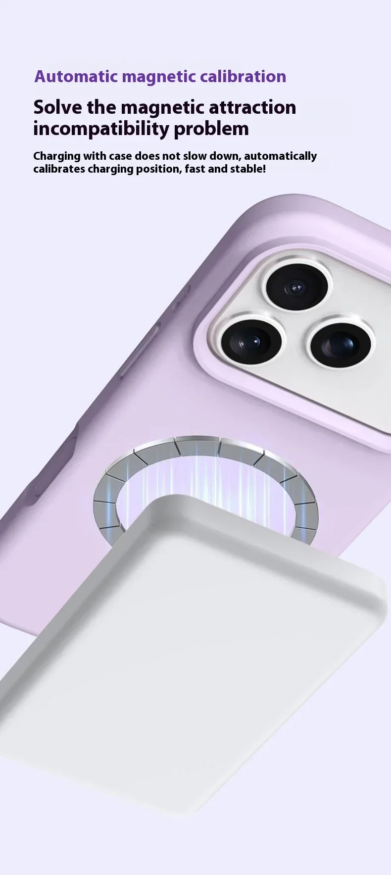 Funda magnética para iphone pro max plus de silicona líquida_voghion.com