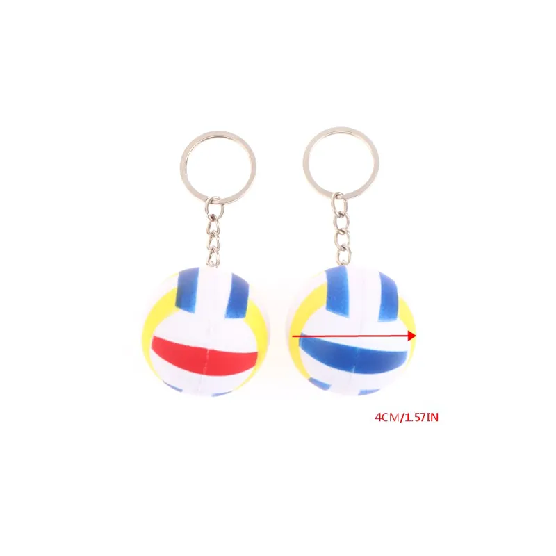 1PC 4CM Volleyball Keychain Soccer Keyring Car Chains Gifts Key Ring Sport Bag Accessories Pendant_voghion.com