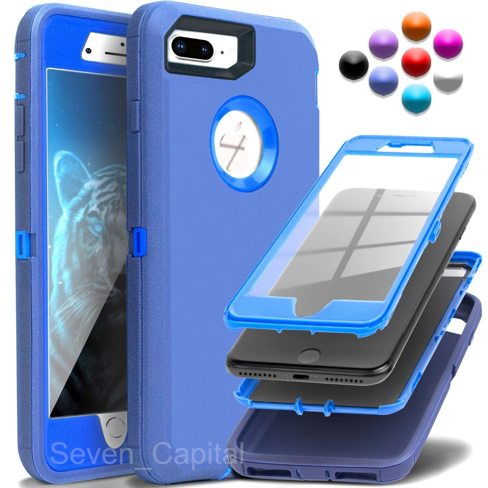 For IPhone 6 7 8 Plus SE 2 3 Protective Shockproof Cover Case + Screen Protector_voghion.com