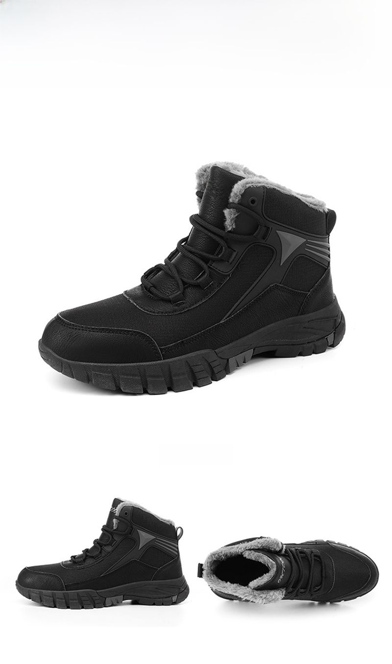 Grensoverschrijdende antislip wandelschoenen in grote maten, sneeuwfleece-verdikte sneaker, waterdicht, koudebestendig, warm, hoog model katoen_voghion.com