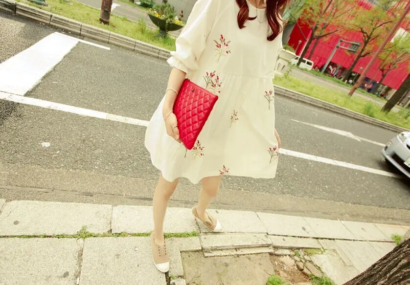 Robes vêtements chine robe florale coton lâche pour les femmes enceintes vêtements décontracté grossesse maternité 230417_voghion.com