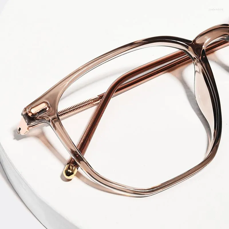 Óculos de sol retrô ultraleve TR90 anti-luz azul feminino fashion requintado marca casual armação de metal óculos planos_voghion.com