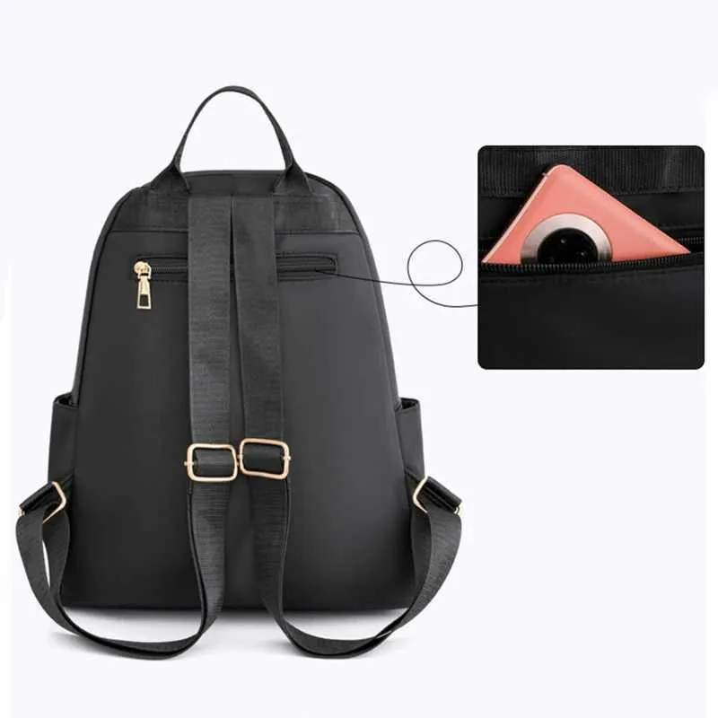 Fashion Nylon Women's Large Travel Backpack For Stylish Journeys_voghion.com