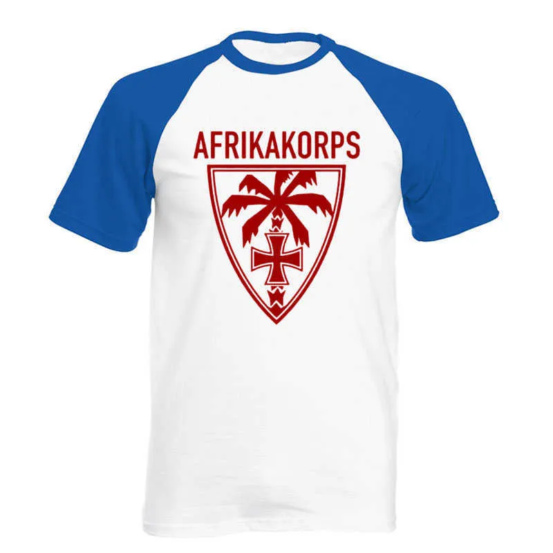 est T Shirts Férfi Maglietta Afrika Korps Palm Wehrht Deutschen Heeres Gruppe Dak raglan rövid ujjú póló 210706_voghion.com