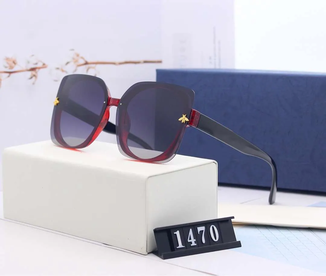 Mode-Sommer-Designer für Mann Womens Sonnenbrillen Gläser UV400 Bienen 1470 5 Farboption Hohe Qualität mit Box_voghion.com