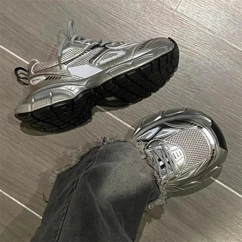 Zapatillas deportivas de suela gruesa para mujer, estilo papá, para verano, 2024, para correr, informales, con aumento de altura._voghion.com