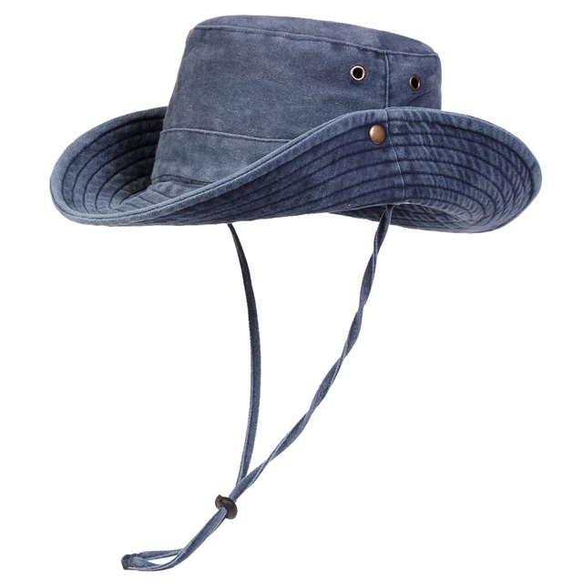Mode Grote Eaved Gewassen Emmer Hoeden Vissers Caps Outdoor Casual Cap Heren Zonnebrand Hoed_voghion.com