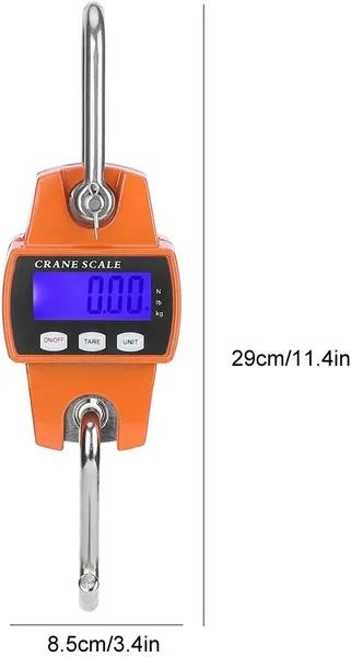 Bilancia digitale a sospensione per pesare fino a 300 kg, con funzione di misurazione della tensione e per uso sportivo._voghion.com