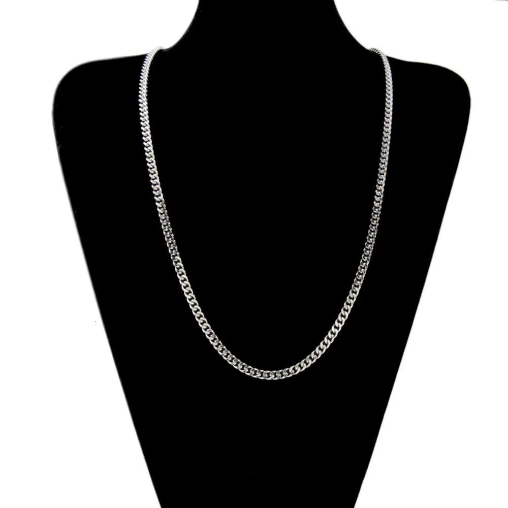 Collana Hip Hop cubana placcata Miami da uomo con ciondolo a catena in oro sterling, maglia cubana in argento_voghion.com