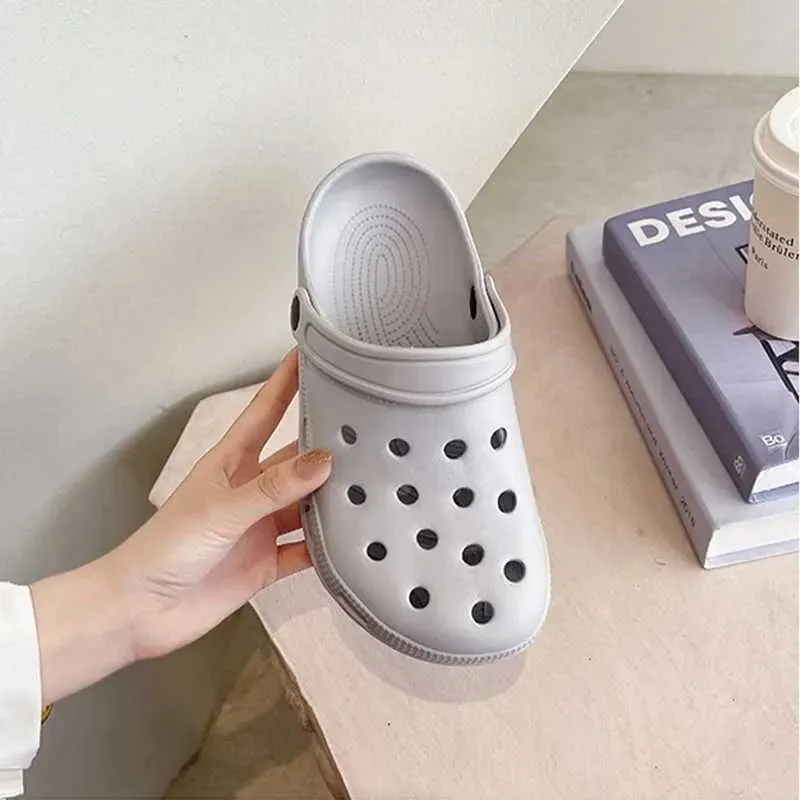 Módní nepromokavé pantofle pro ženy, letní venkovní pantofle, měkká podrážka, zahradní boty, vnitřní kojící dřeváky, sandály S60711_voghion.com