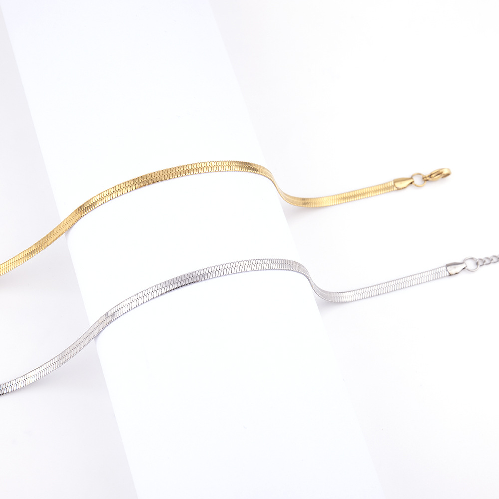 ​​Klingenkette aus Edelstahl für Herren und Damen – Hip-Hop-Modeschmuck, minimalistischer Stil, verstellbare Länge (2,0–5,0 mm Breite, 40–75 cm)​_voghion.com
