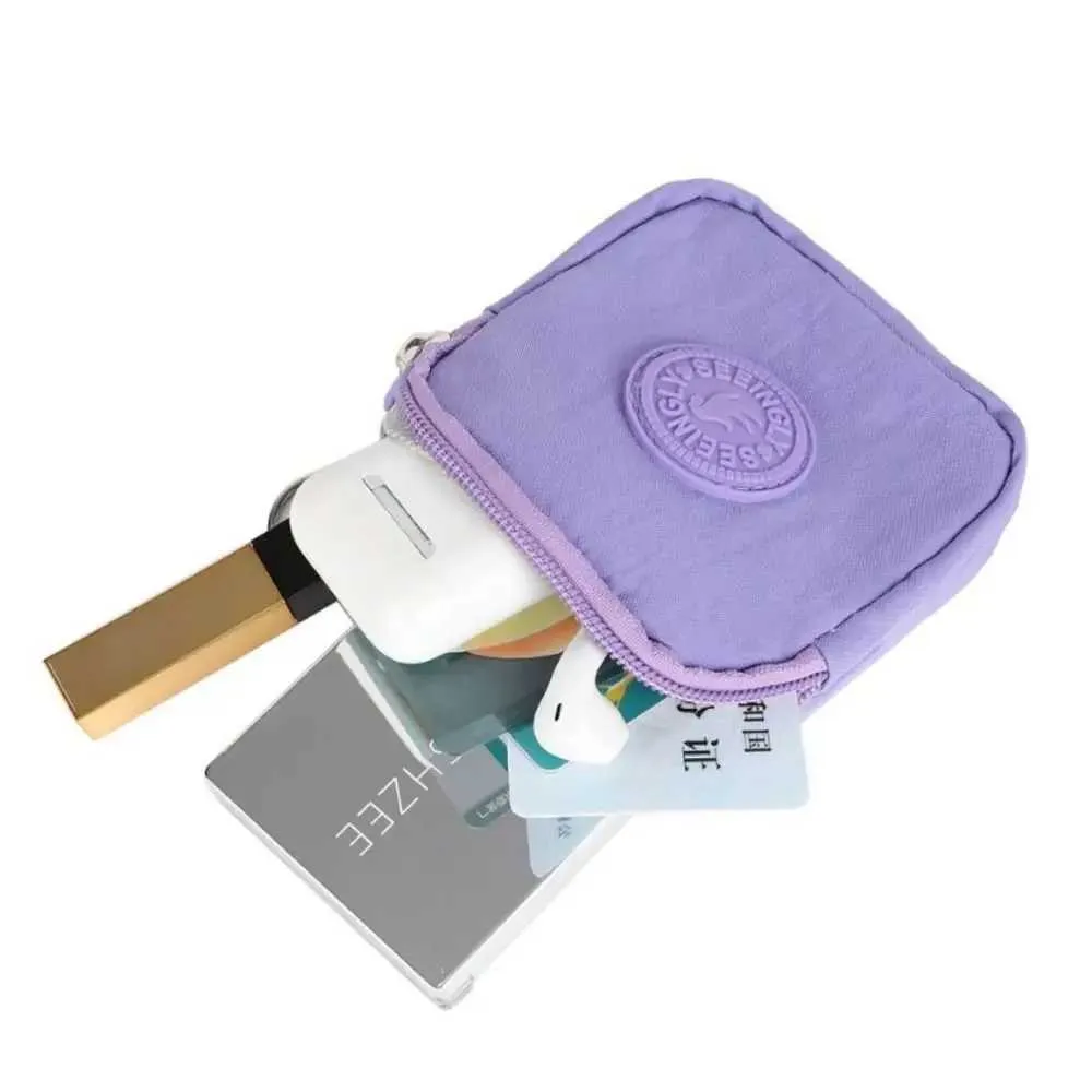 Damen Herren Canvas Geldbörse Tragbare wasserdichte Brieftasche Geldbeutel mit Schlüsselring Verschleißfester HalterC241210_voghion.com