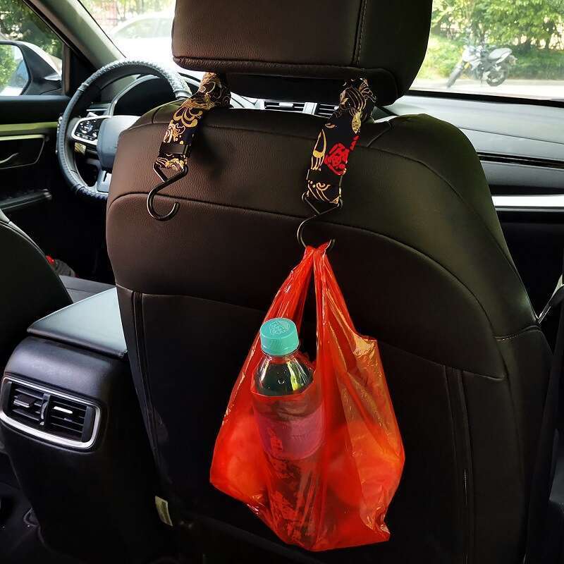 JDM stila daudzfunkcionāla aizmugurējā atzveltne ar personalizētu interjeram, universāliem radošiem automašīnas sēdekļu glabāšanas āķiem_voghion.com
