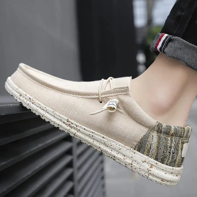 Erkek Rahat Moda Yumuşak Kanvas Nefes Alabilir Yürüyüş Düz Spor Ayakkabıları Açık Hava Hafif Erkek Vulkanize Ayakkabı 240626_voghion.com