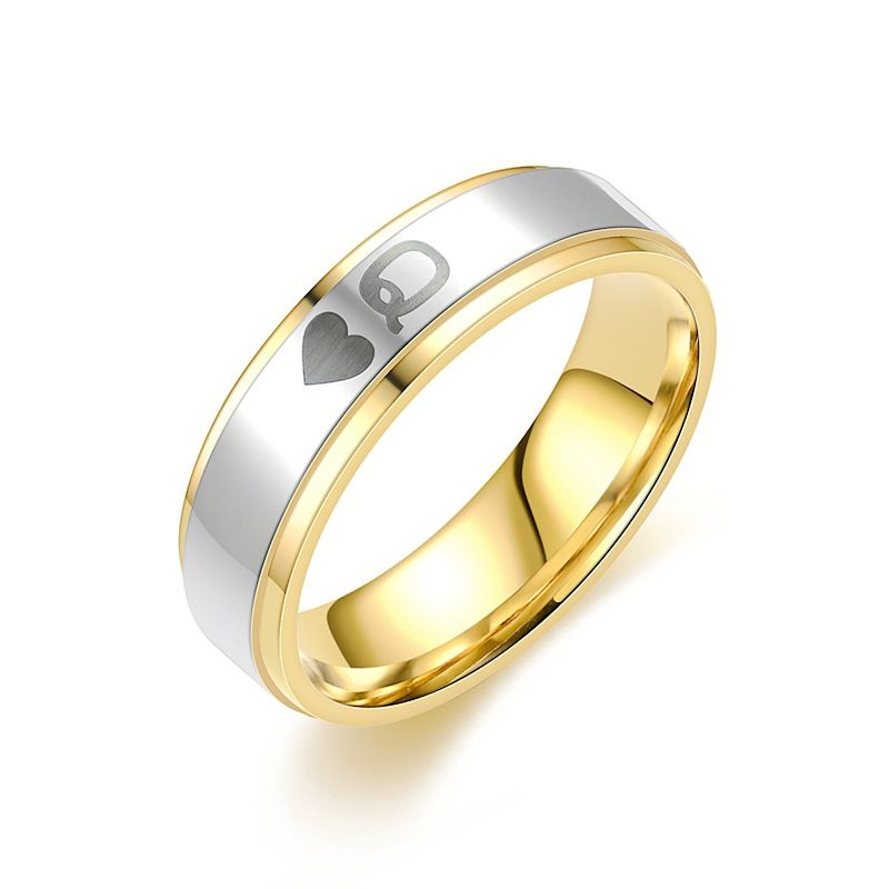 New Couple Hip Hop Personalized Design Sense Titanium Steel Men's and Women's Ring Small Handmade Jewelry_voghion.com