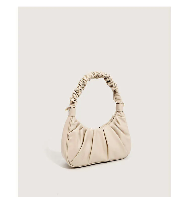 New women's pleated handbag soft leather cloud flip armpit summer single shoulder crossbody bag_voghion.com