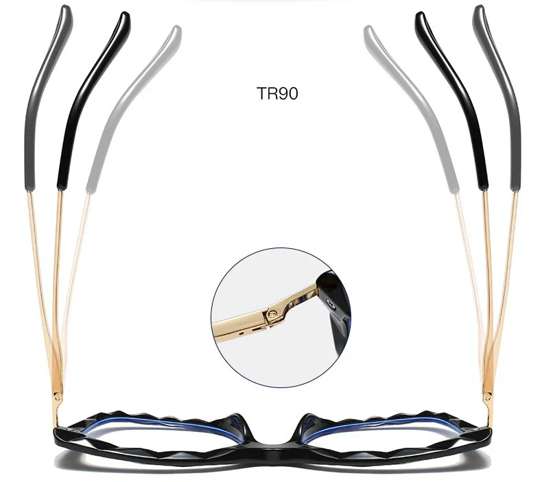 Sunglasses Female Reading Magnifying Glasses Transparent Square Frame Brand Designer Computer Anti-fatigue Presbyopia_voghion.com