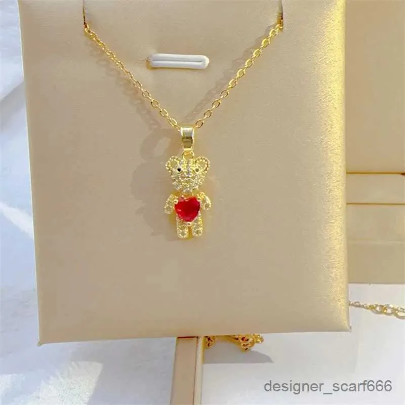 Bear Pendant Necklace Classic Retro Stainless Steel Jewellery_voghion.com