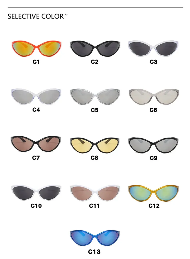 Ochelari de soare Y2K de designer de brand Sport ochelari de soare pentru femei pentru bărbați Vintage Punk ochelari de soare Future Riding Steampunk ochelari_voghion.com