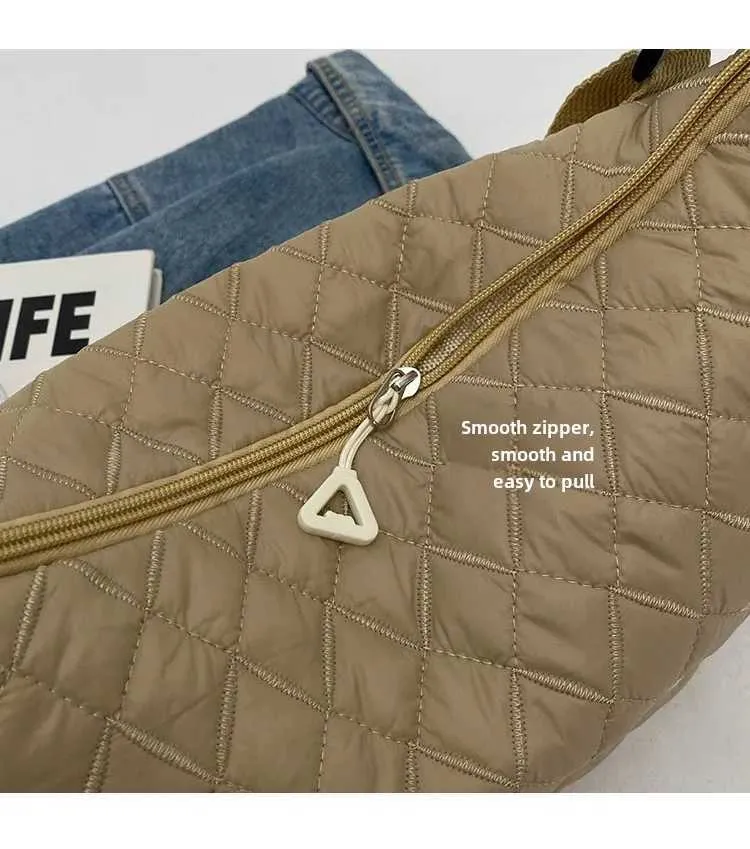 Sac à bandoulière rétro en nylon pour femmes, sac à main décontracté et étanche pour sans-abri, literie pour femmes, grande capacité, Y241123_voghion.com