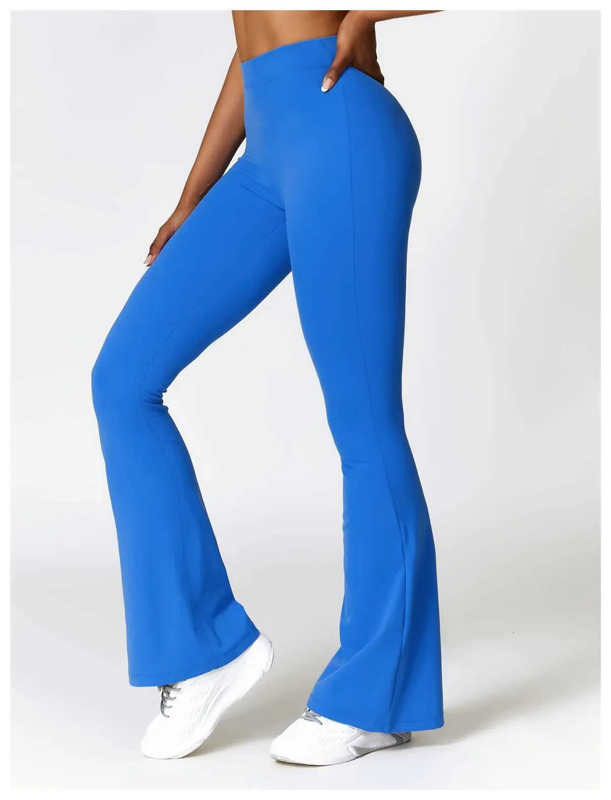 New Yoga Flare Leggings High Waist Wide Leg Pants Women Gym Fiess Sports Flared Pant Dance Trousers V-shaped Hip M llolg_voghion.com