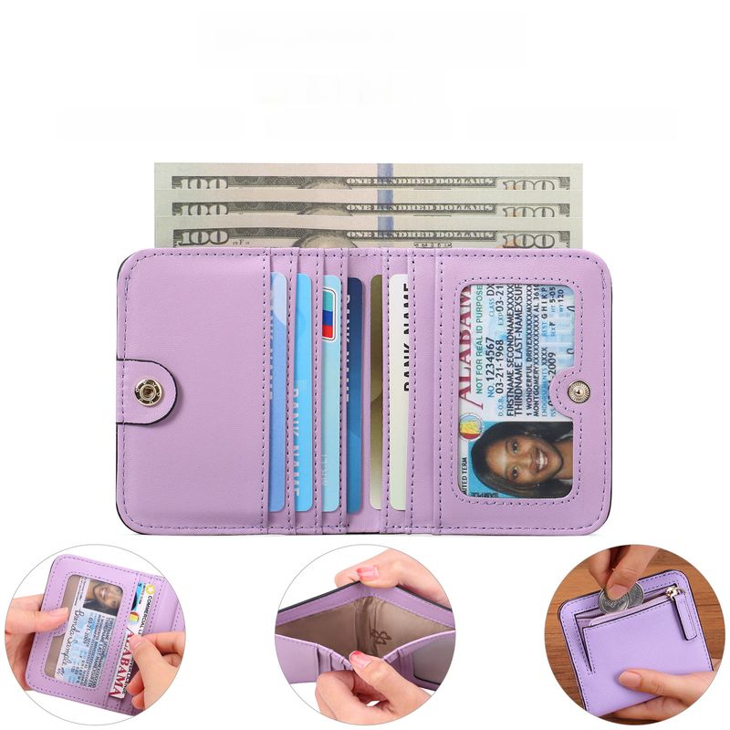 Neue ultradünne Damen-Kurzbrieftasche mit mehreren Funktionen, koreanische Version der einfachen PU-Münze_voghion.com