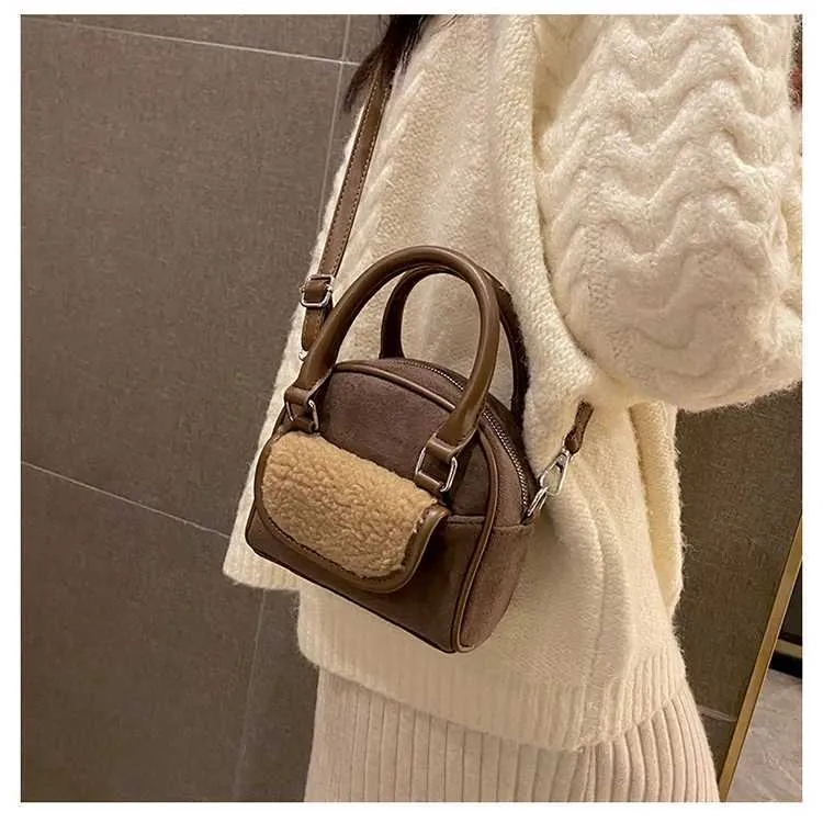 Mini borsa a tracolla in camoscio per donna borsa a spalla versatile_voghion.com