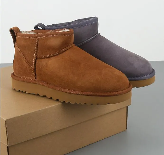 Fashionable classical super Short women snow keep boot man womens Sheepskin Plush casual warm boots with card dustbag_voghion.com