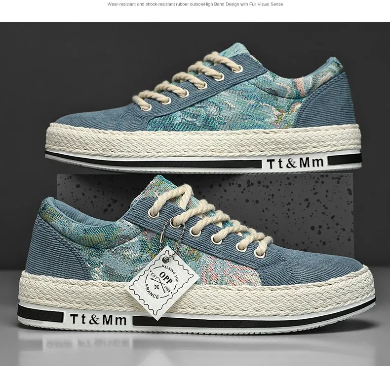 PARZIVAL Chaussures décontractées pour hommes, baskets confortables, chaussures plates de marche, chaussures de skate vulcanisées_voghion.com