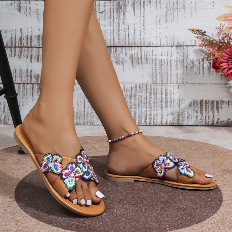 sandali da donna stile vacanza leggeri farfalla grandi dimensioni scarpe da spiaggia_voghion.com