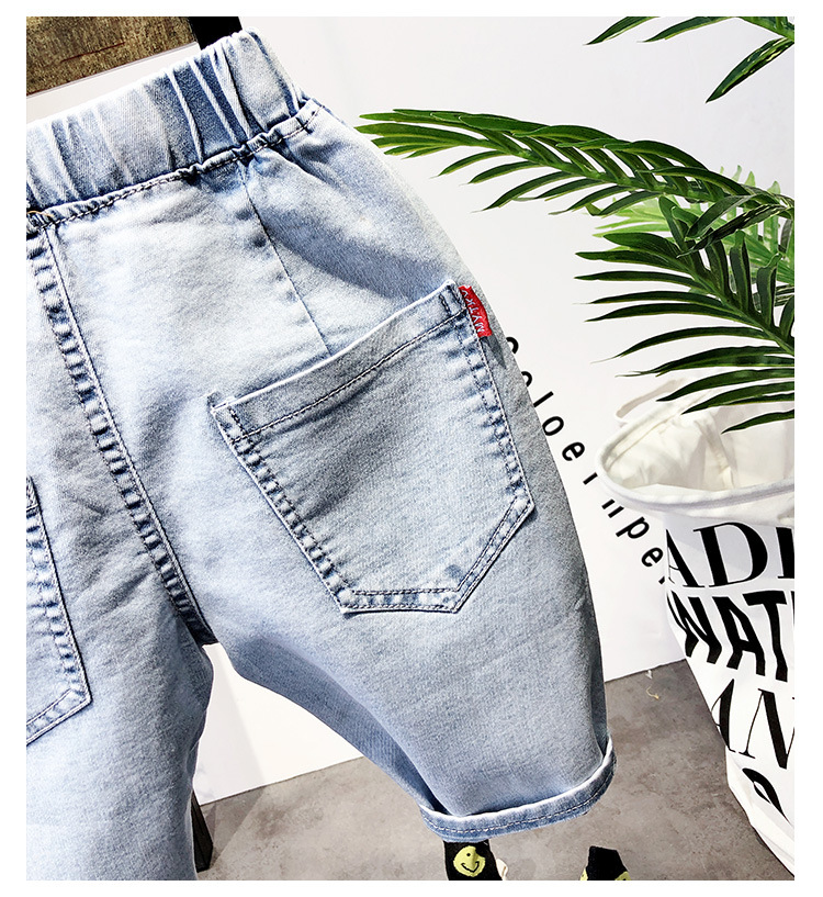 Mutter & Kinder kinder denim shorts kinder jeans Jungen lose shorts zwei-ton shorts_voghion.com