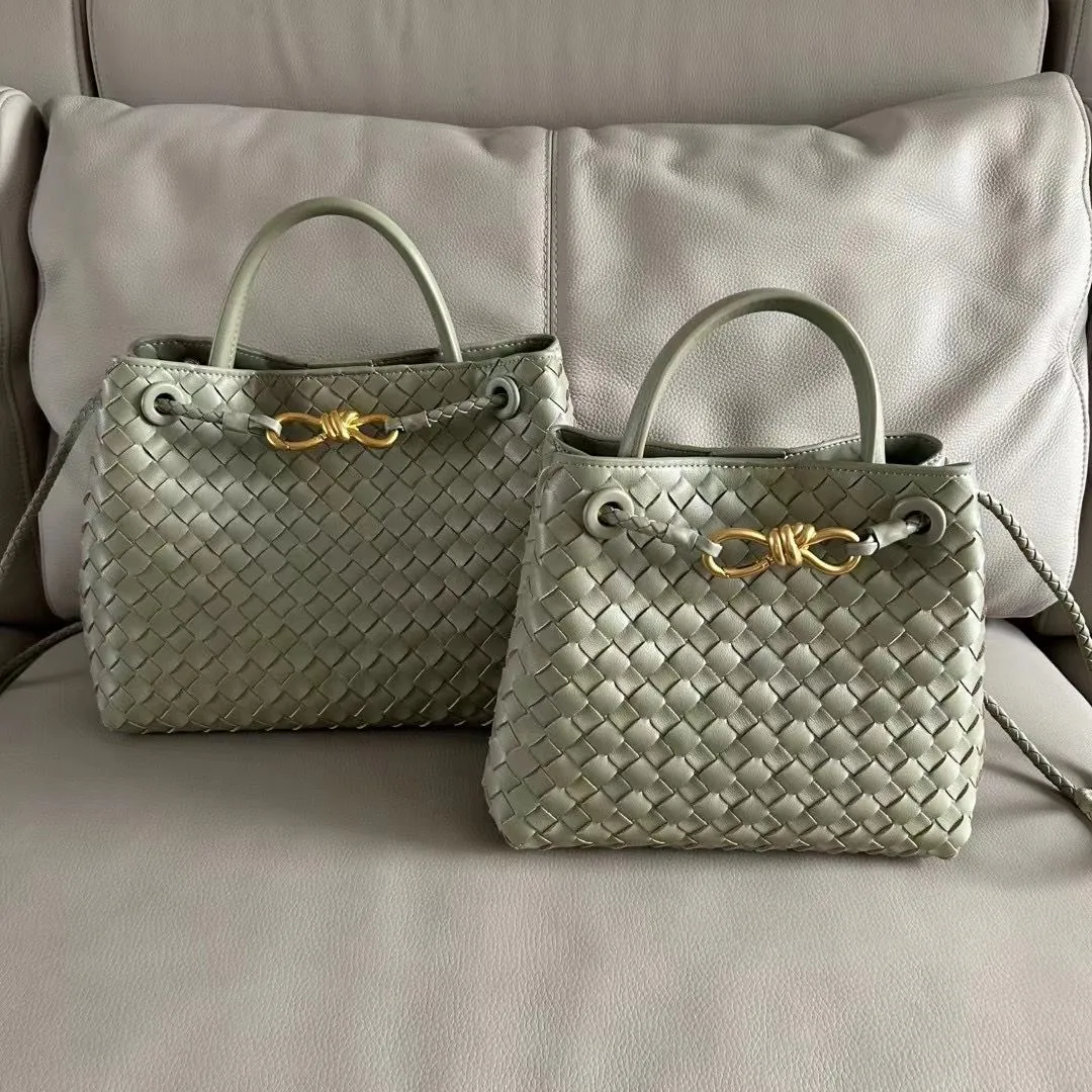 Andiamo Designer Tote B Family 8-e Schnalle Original Leder 2024 Neue gewebte tragbare Einzelschulter-Crossbody für Damen_voghion.com