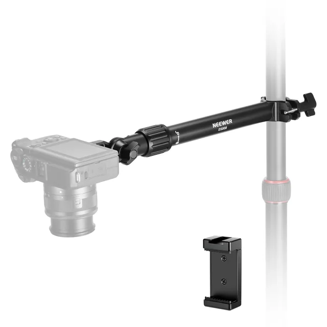 NEEWER Overhead Mount with Phone Clip 28cm 180°&360° Holding Arm Desk Stand for Camera LED Ring Light Microphone_voghion.com