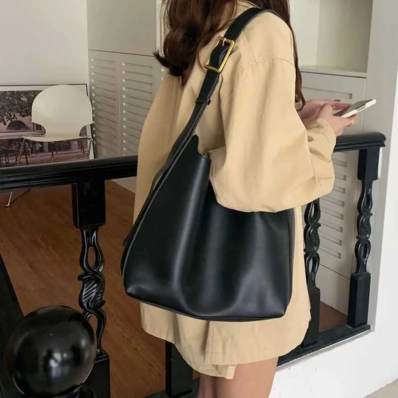Full Mah Shoulder Solid Fi Handbag Cross Body Womens Minimum PU Leather Work Bag Y241025_voghion.com
