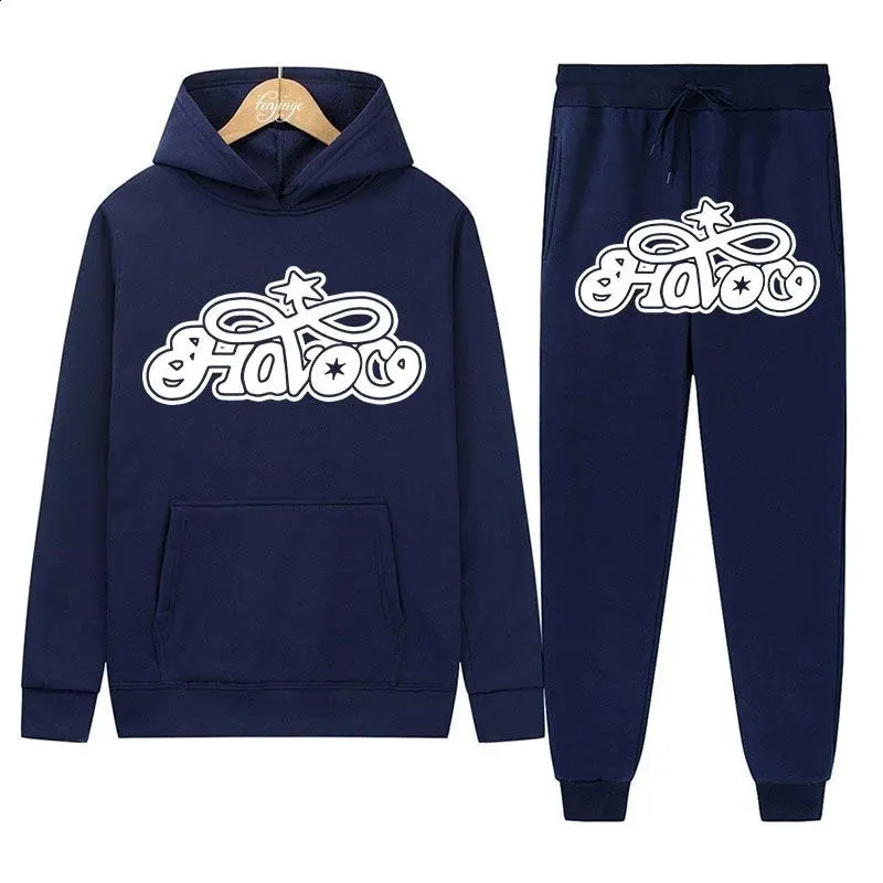 Haruku Hiphop Y2K Parça Set İnce Kapşonlu Üstler Rahat Eşofman Pantolon Takım Erkek Kadın Moda Mektup Baskılı Ana Cadde_voghion.com