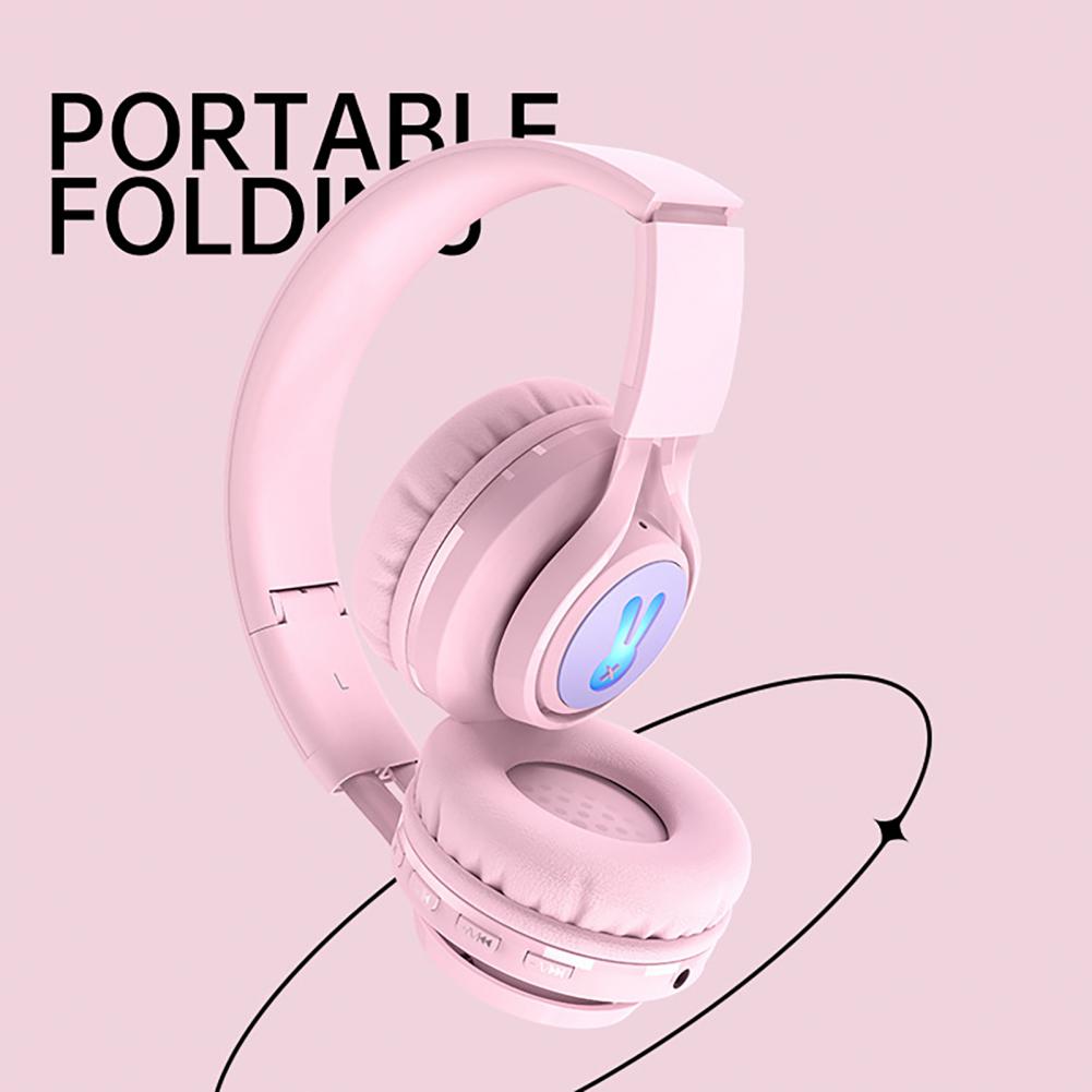 Cuffie wireless per bambini viola rosa HiFi protezione dell'udito Bluetooth-compatibile 5.0 portatile per bambini regalo auricolare_voghion.com