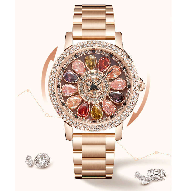 Orologio al quarzo di lusso alla moda dal vivo con diamanti colorati e cielo stellato ORSGA da donna_voghion.com