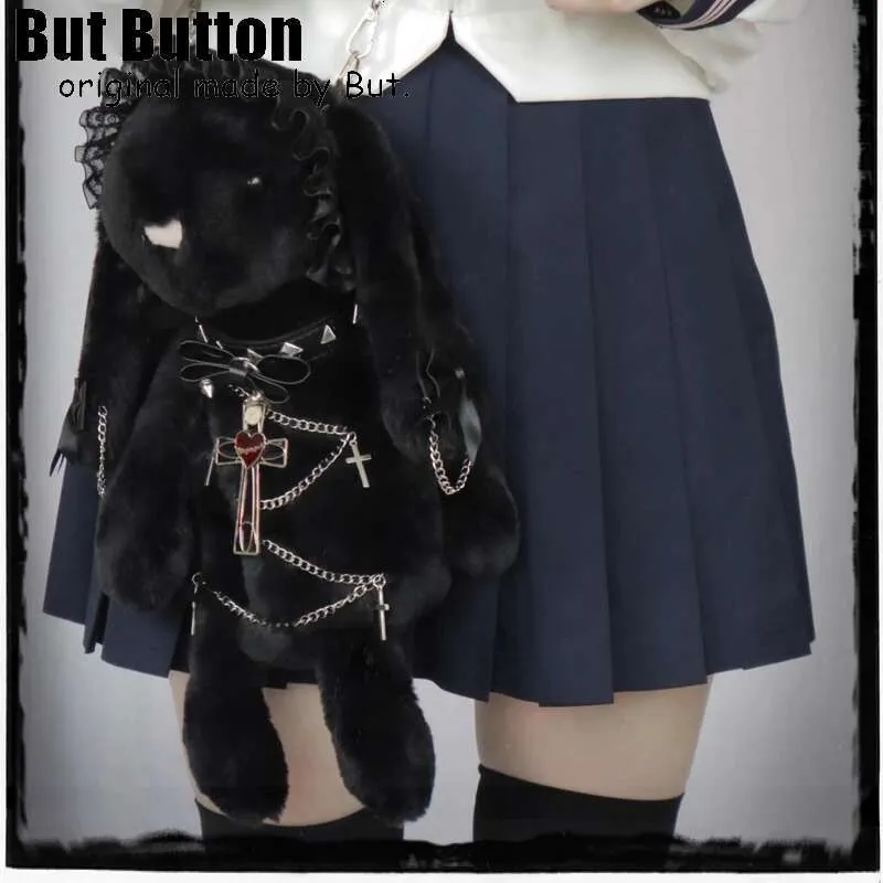 Same Style As Blogger Haruku Women Y2k Girl Halloween Gift Tote Punk Handbag Gothic Lolita Bunny Rabbit Cosplay Props_voghion.com