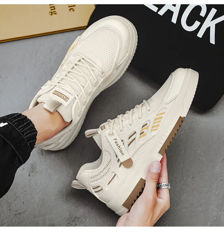 Breathable Mesh Running Shoes For Men Versatile Casual Sneakers_voghion.com
