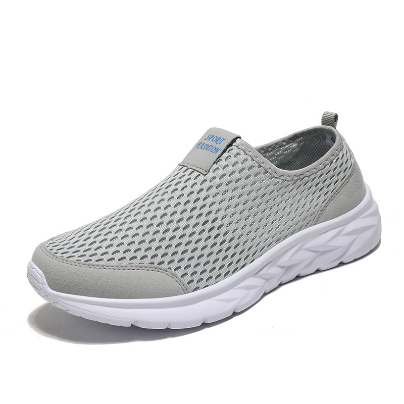 Große, lockere Freizeitsportschuhe für Herren, leicht und atmungsaktiv, Sommerschuhe mit einzelnem Netzstoff für Herren, Lazy To_voghion.com