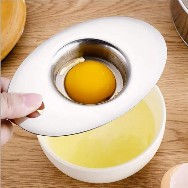 Eiertrenner aus Edelstahl zum Trennen von Eigelb und Eiweiß für Kuchen, Eiercreme und Mayonnaise_voghion.com